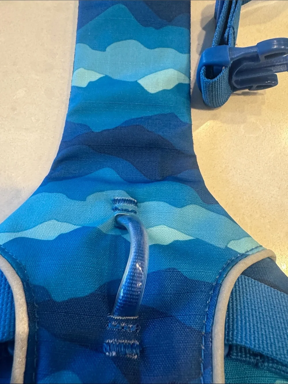 RuffWear front range coastal mountain camo Wave-Pattern Padded Dog Harness